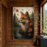Autumn Fox Double Exposure Wall Art - Tailored Canvases - Flyclothing LLC