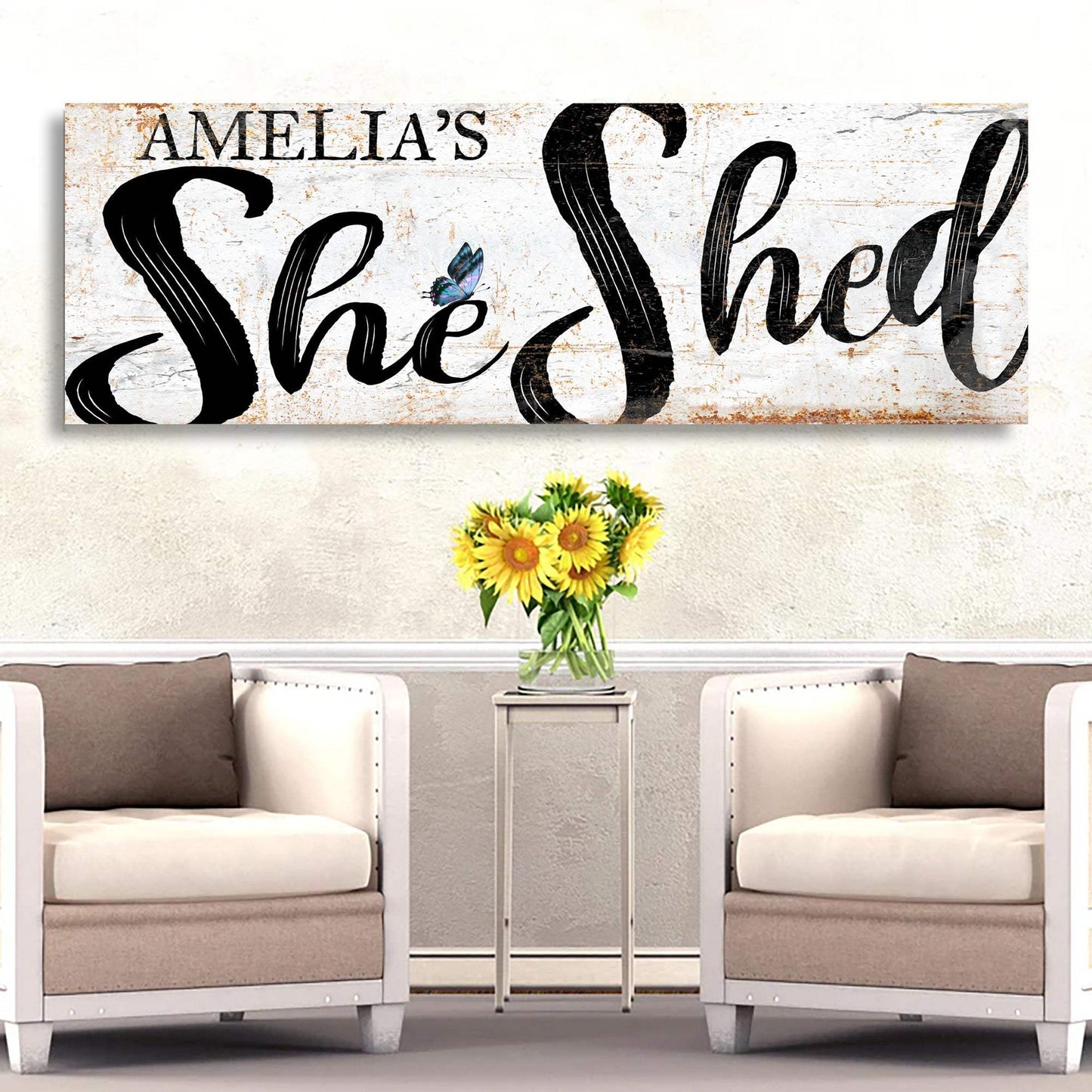 Personalized She Shed Sign VIII - Tailored Canvases - Flyclothing LLC