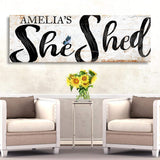 Personalized She Shed Sign VIII - Tailored Canvases - Flyclothing LLC