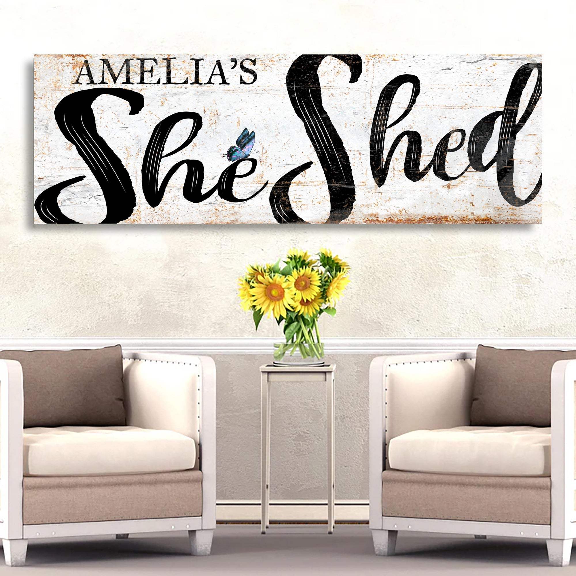 Personalized She Shed Sign VIII - Tailored Canvases - Flyclothing LLC