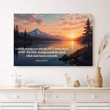 Psalm 121:1-2 - A Song Of Ascents Faith Wall Sign - Tailored Canvases - Flyclothing LLC