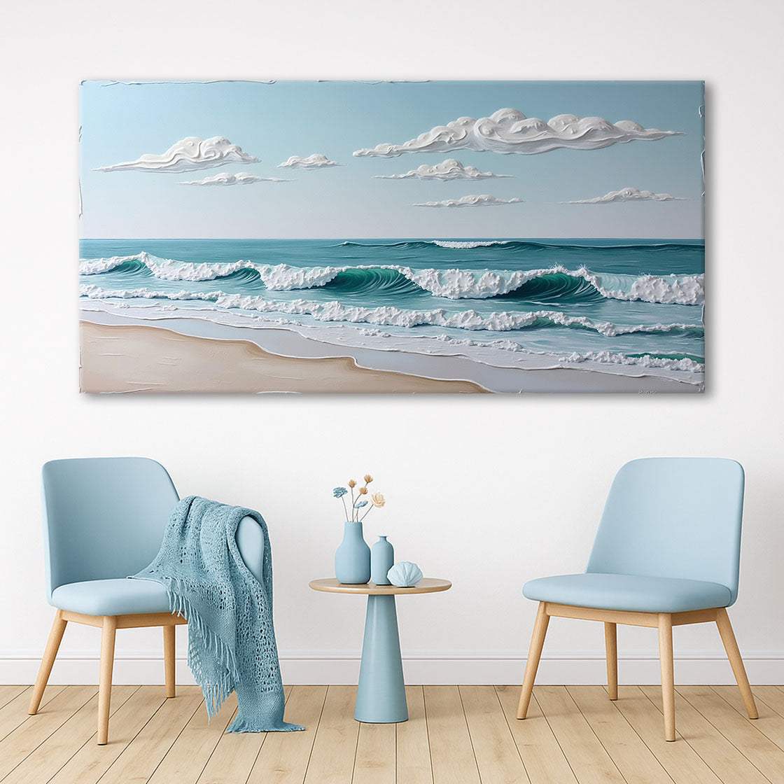 Serene Ocean Wave Coastal Wall Art XI - Tailored Canvases - Flyclothing LLC