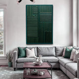 Green Abstract Patterns Wall Art - Tailored Canvases - Flyclothing LLC