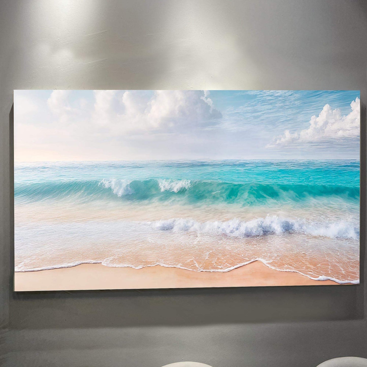 Serene Ocean Wave Coastal Wall Art XII - Tailored Canvases - Flyclothing LLC