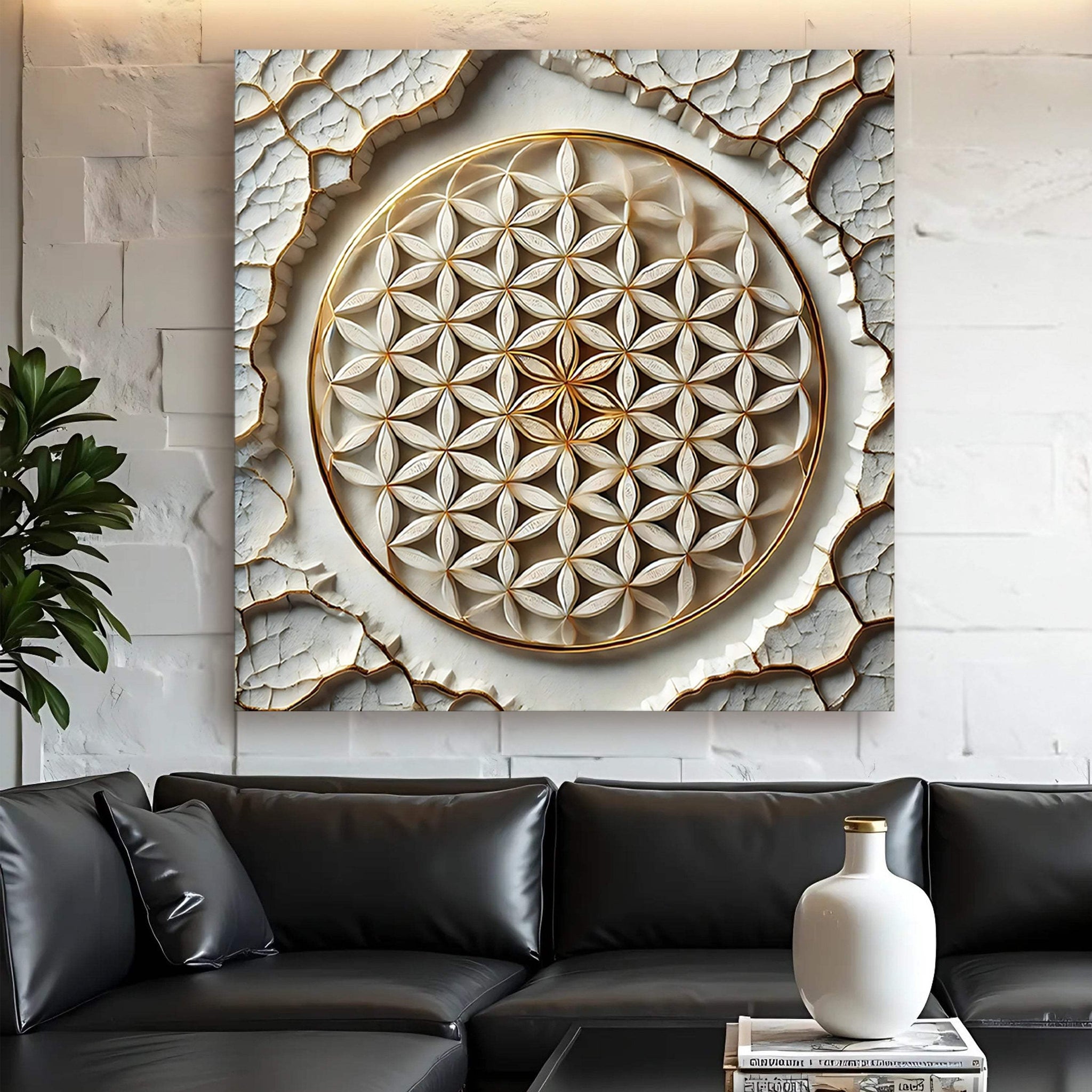 Flower Of Life Wall Art VI - Tailored Canvases - Flyclothing LLC