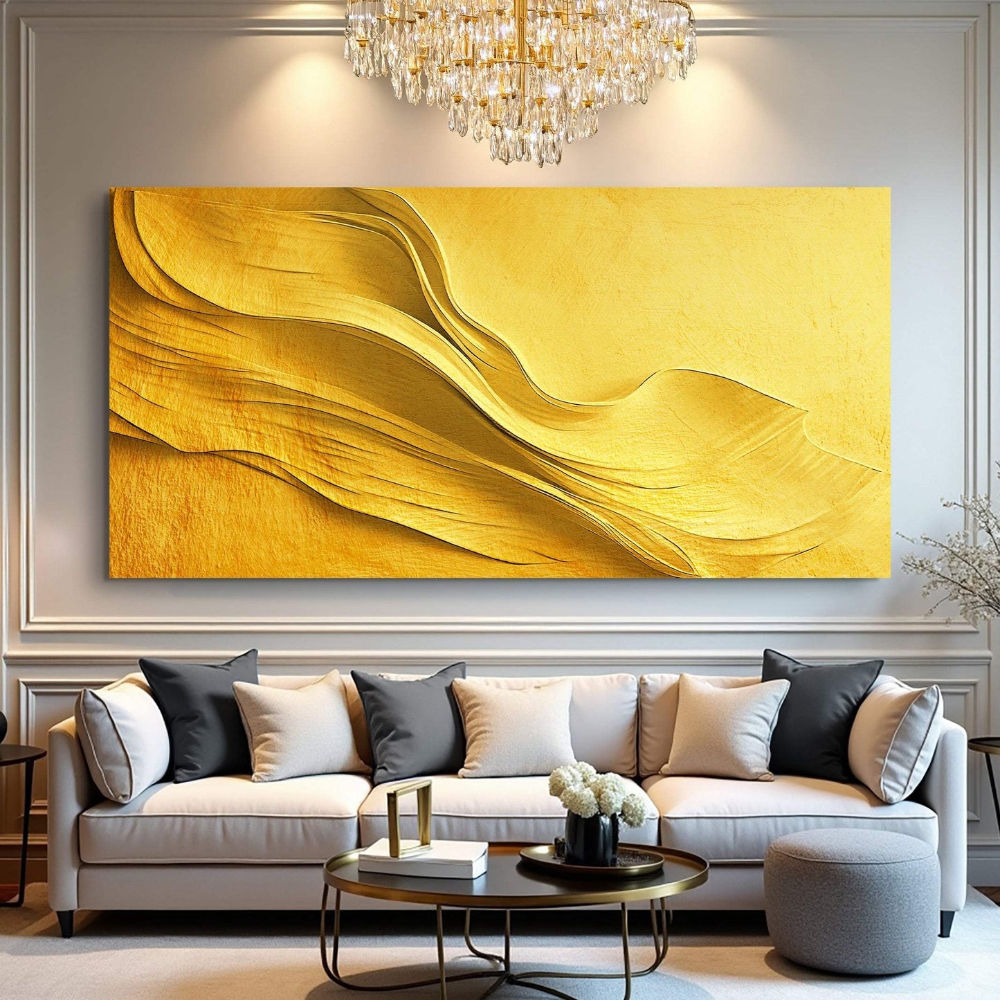 Gold Minimalist Wall Art - Tailored Canvases - Flyclothing LLC