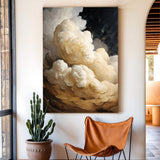 Beige Cloud Abstract Wall Art - Tailored Canvases - Flyclothing LLC