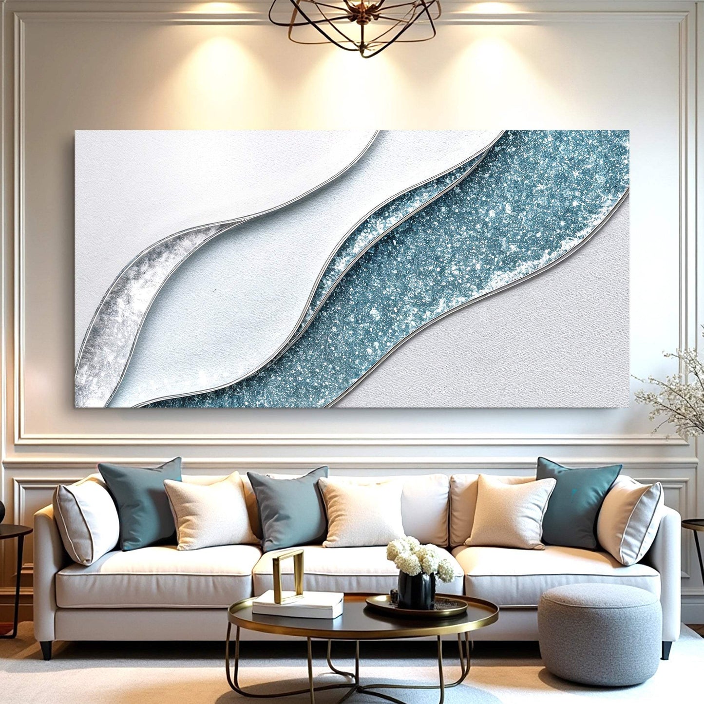 Lighter Waves Wall Art - Tailored Canvases - Flyclothing LLC