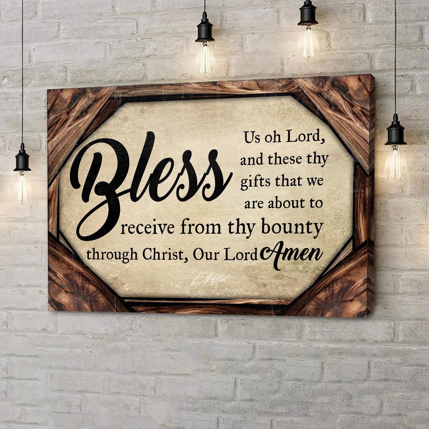 Bless Us Oh Lord Faith Sign II - Tailored Canvases - Flyclothing LLC