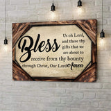 Bless Us Oh Lord Faith Sign II - Tailored Canvases - Flyclothing LLC