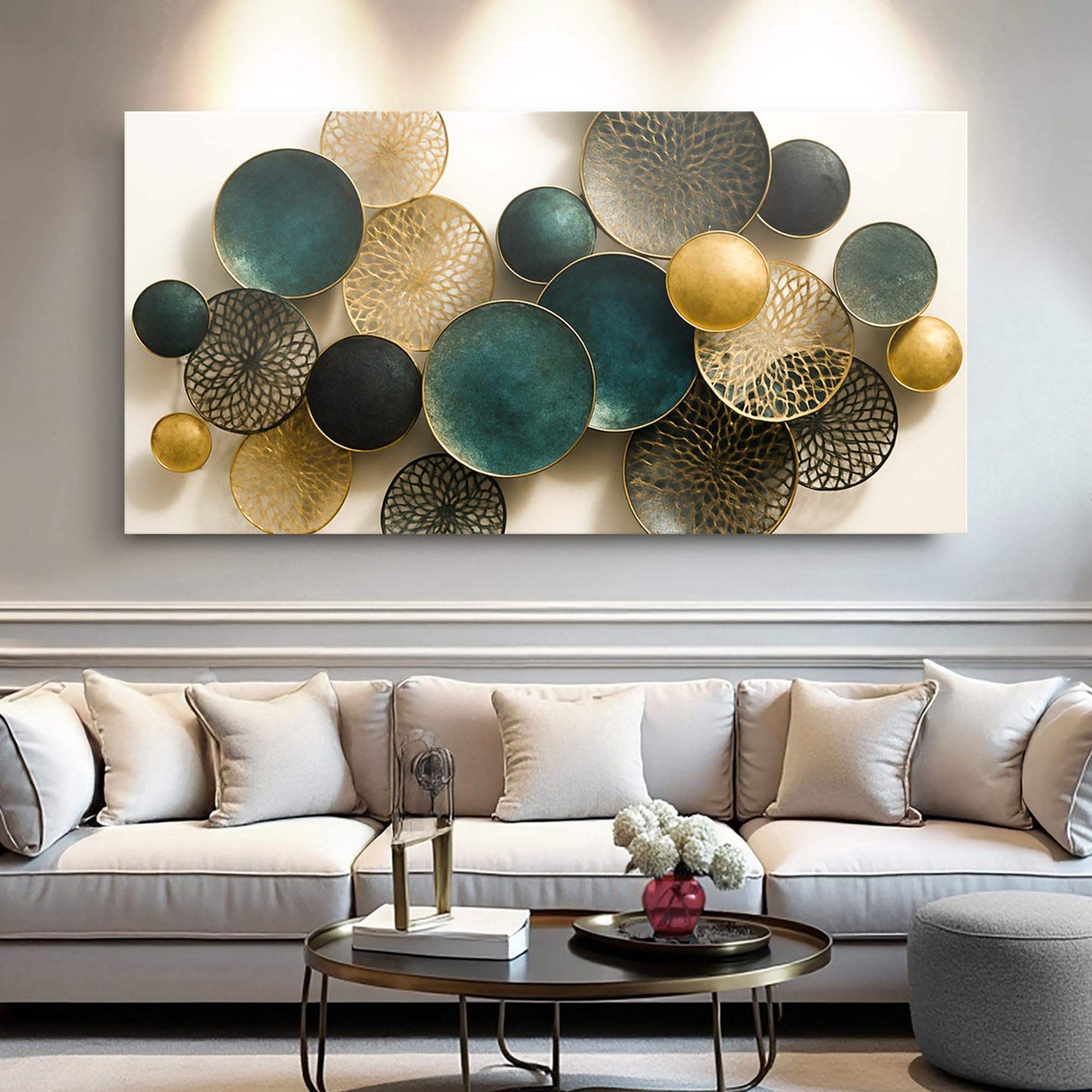 Lotus Leaf Abstract Wall Art VIII - Tailored Canvases - Flyclothing LLC
