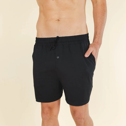 The Threat Level Midnight | Black SleepDeep™ Men’s Pajama Shorts - Shinesty - Flyclothing LLC