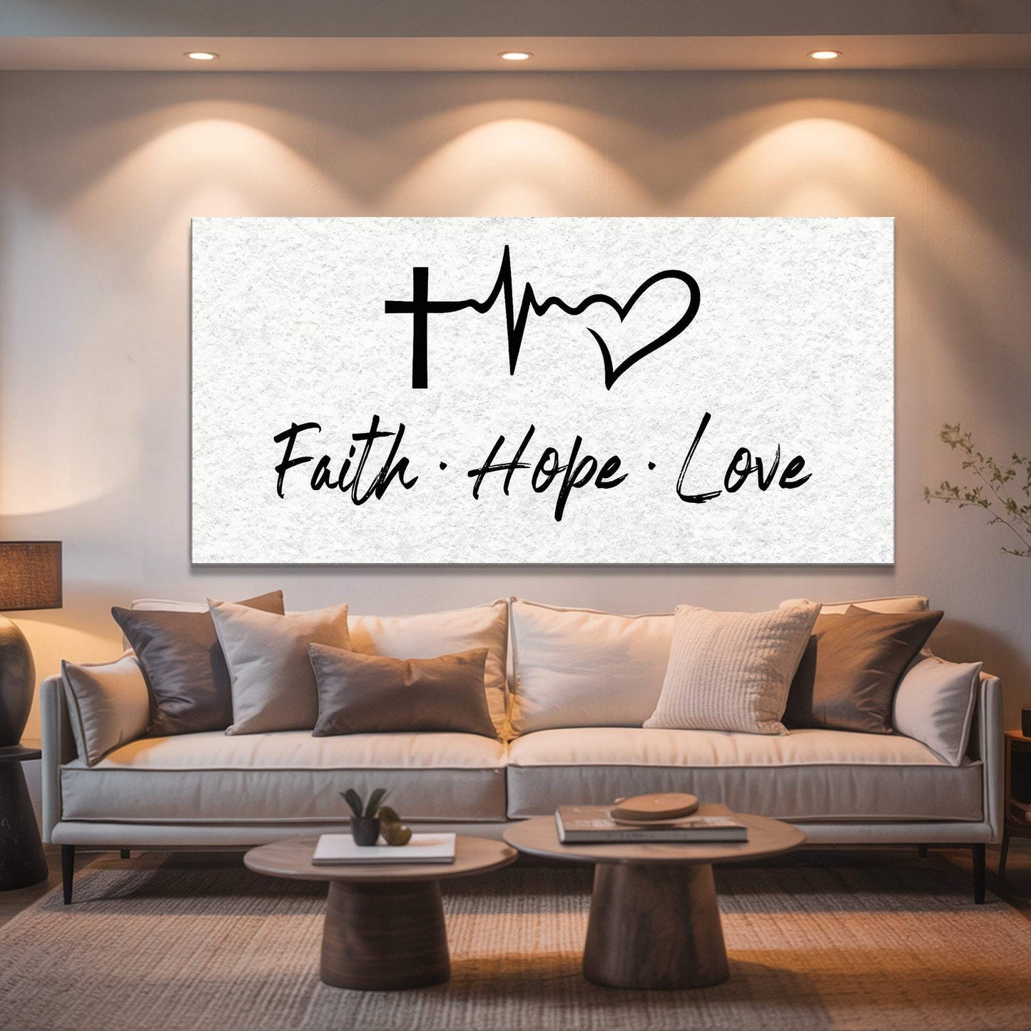 Faith, Hope, Love Faith Wall Art II - Tailored Canvases - Flyclothing LLC