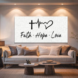 Faith, Hope, Love Faith Wall Art II - Tailored Canvases - Flyclothing LLC