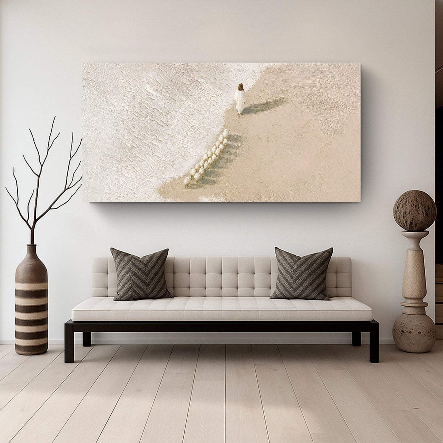 Jesus The Flock of Sheep Faith Wall Art - Tailored Canvases - Flyclothing LLC