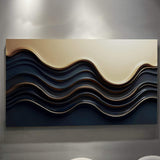 Black and Gold Minimalist Abstract Wall Art III - Tailored Canvases - Flyclothing LLC