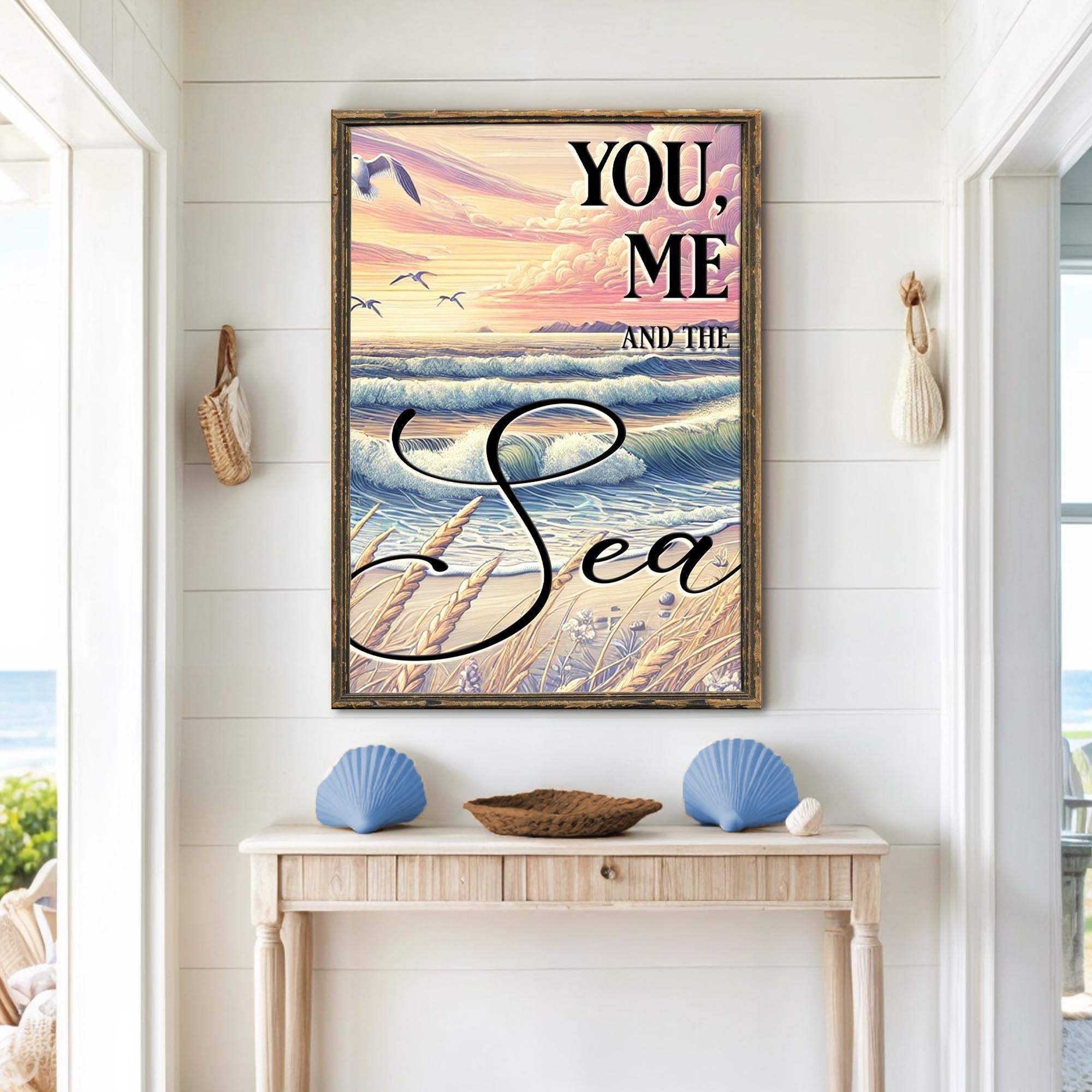 You Me and the Sea Coastal Sign - Tailored Canvases - Flyclothing LLC