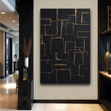 Contemporary Black and Gold Wall Art - Tailored Canvases - Flyclothing LLC