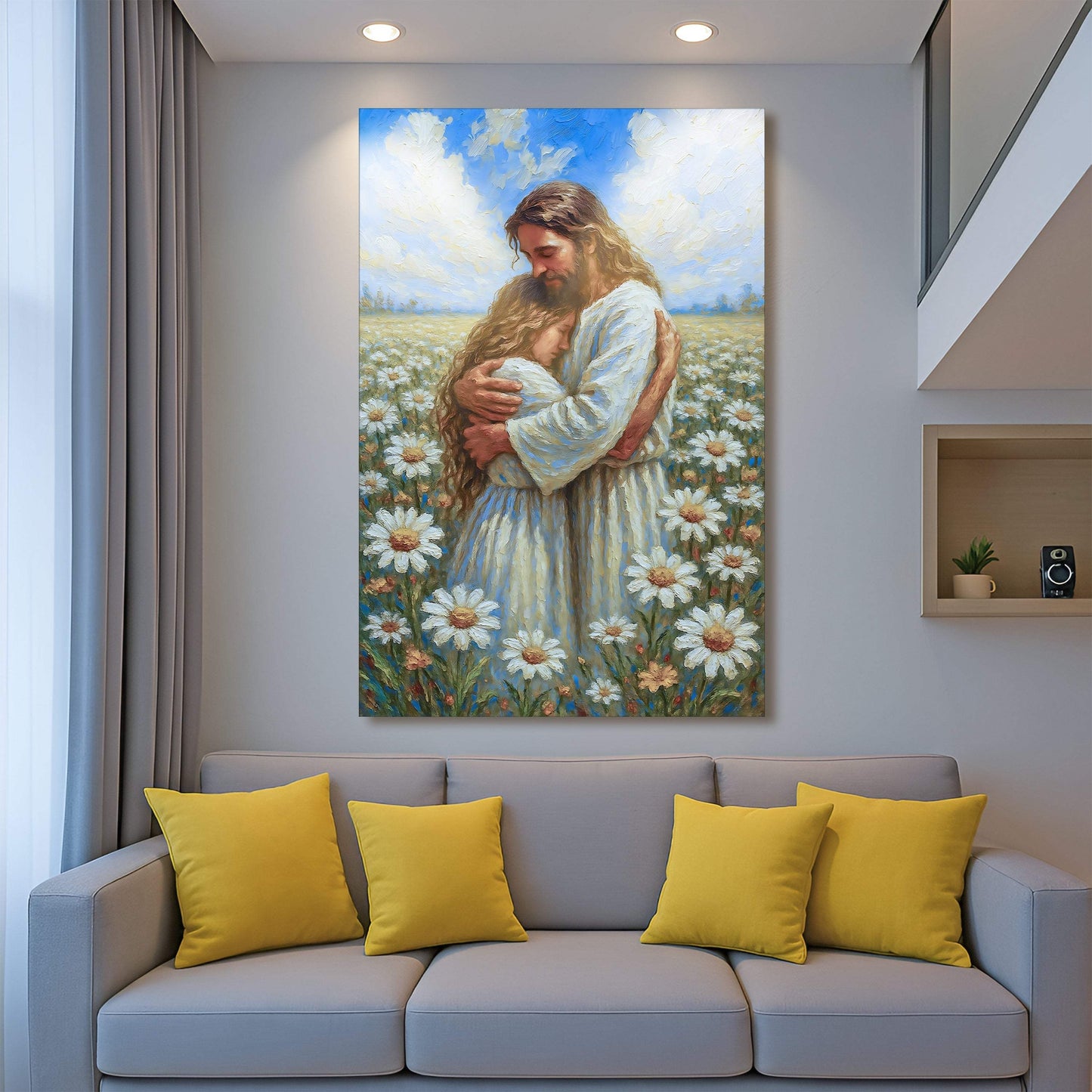 Jesus With Children Faith Wall Art - Tailored Canvases - Flyclothing LLC