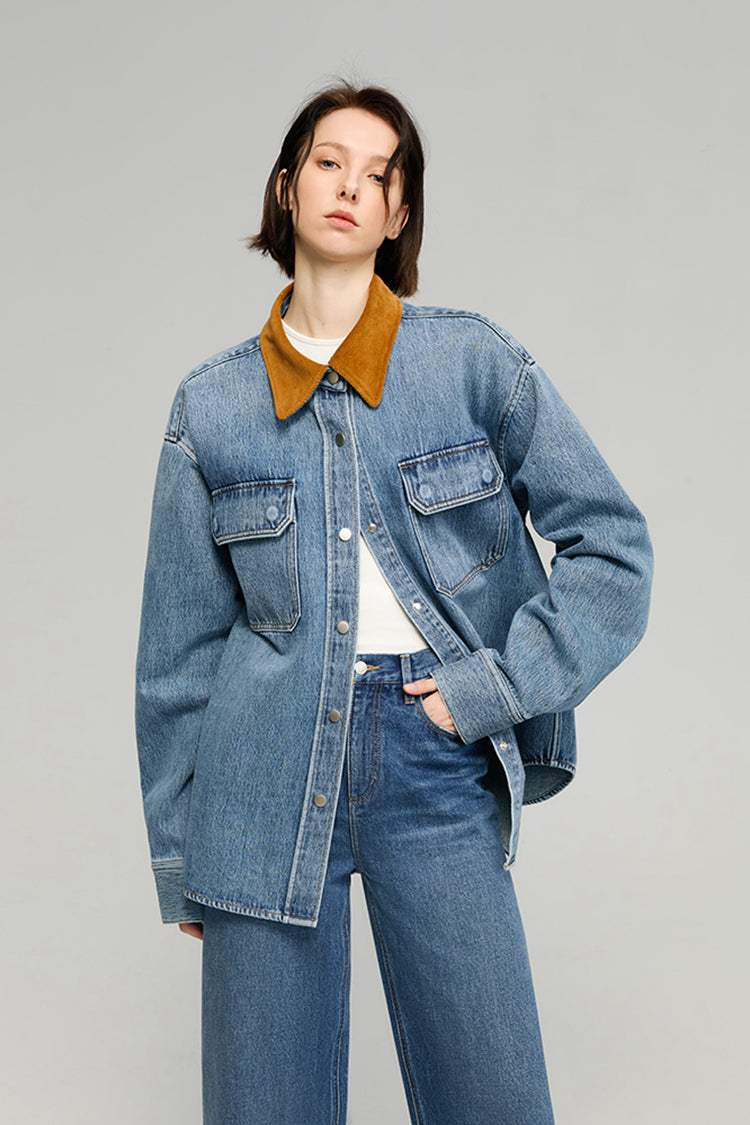 California Sunset Denim Shirt HJ902 - Hey Joanie - Flyclothing LLC