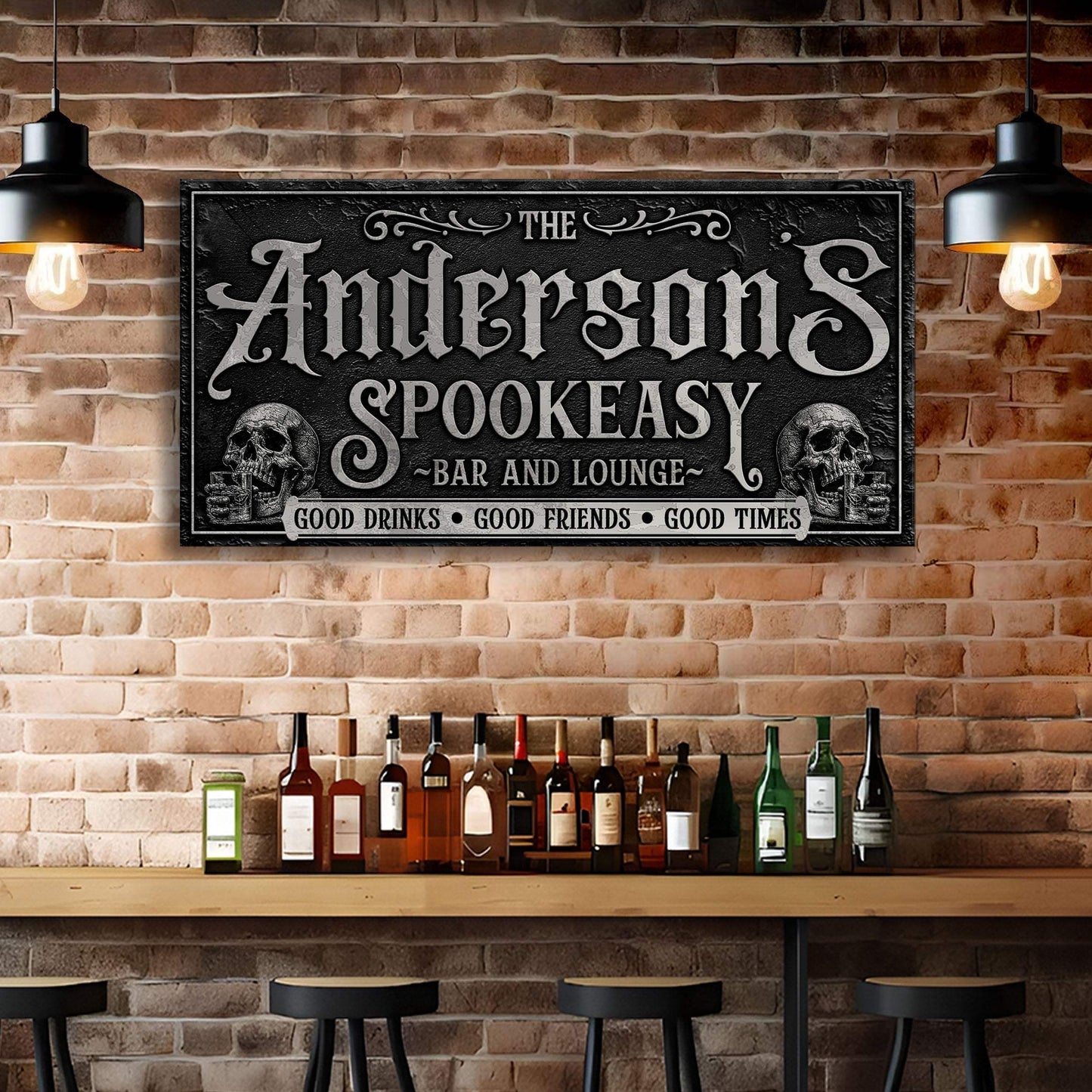 Personalized Spookeasy Bar Sign II - Tailored Canvases - Flyclothing LLC