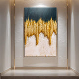 Abstract Blue And Gold Wall Art - Tailored Canvases - Flyclothing LLC