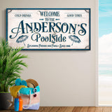 Personalized Pool Party Sign - Tailored Canvases - Flyclothing LLC