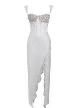 Freddie White Lace Satin Maxi Corset Dress - Miss Circle - Flyclothing LLC