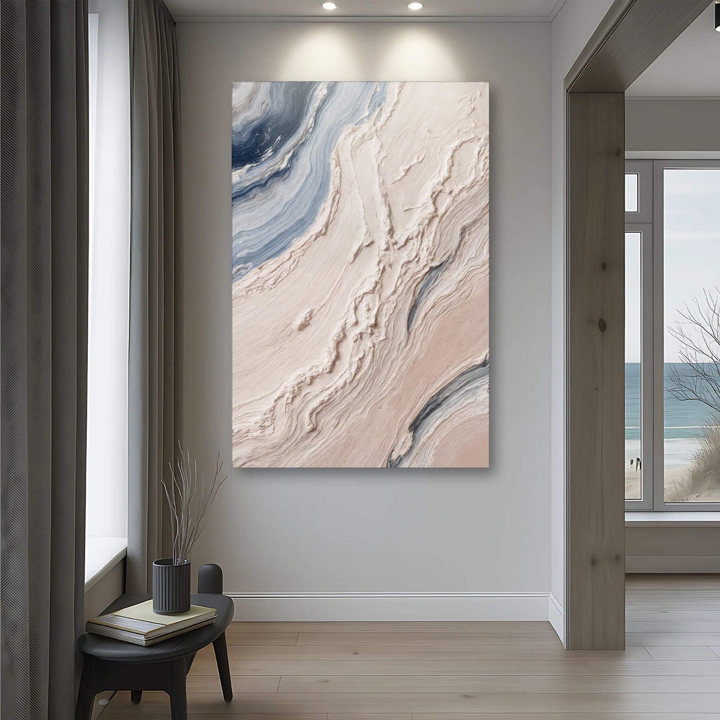 Minimalist Waves Wall Art III - Tailored Canvases - Flyclothing LLC
