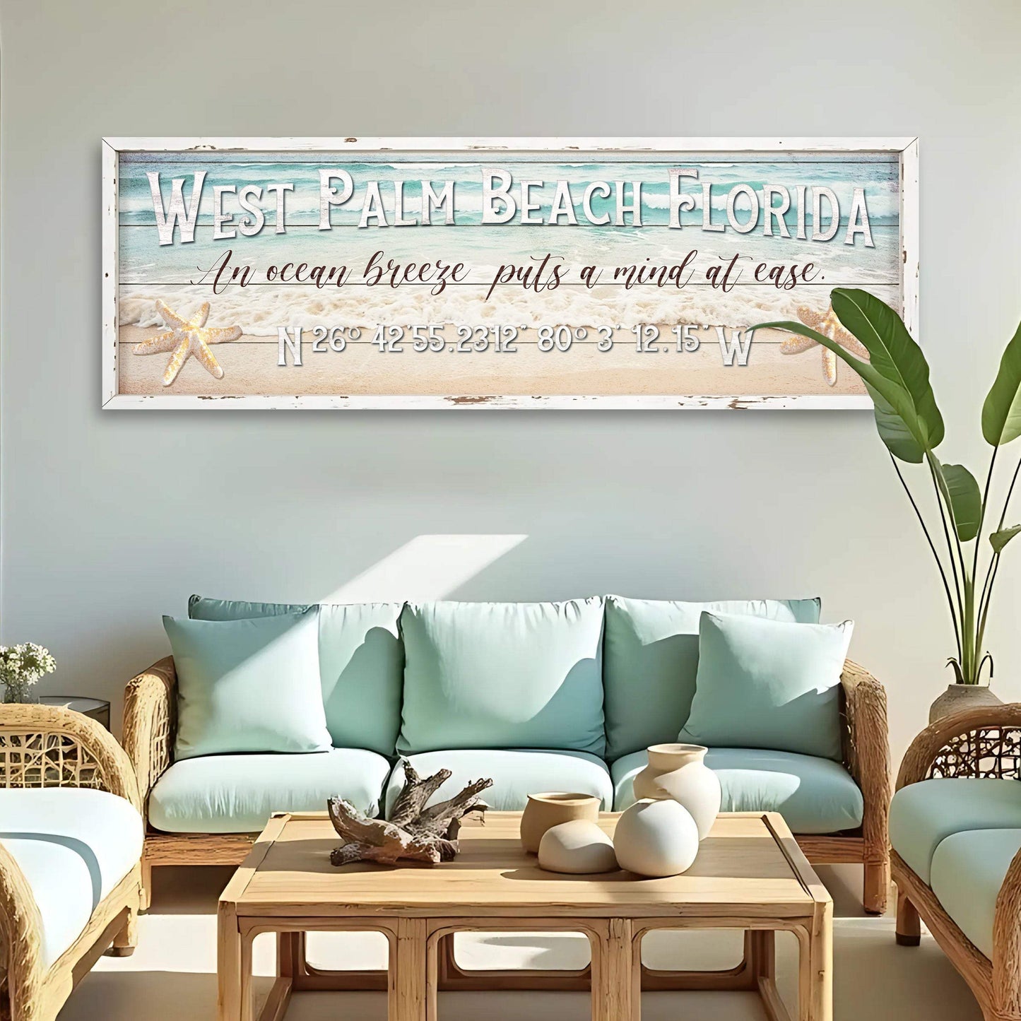 Personalized Beach House Coastal Sign - Tailored Canvases - Flyclothing LLC