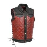 Kingsnake Men’s Motorcycle Leather Vest - First Manufacturing Company - Flyclothing LLC