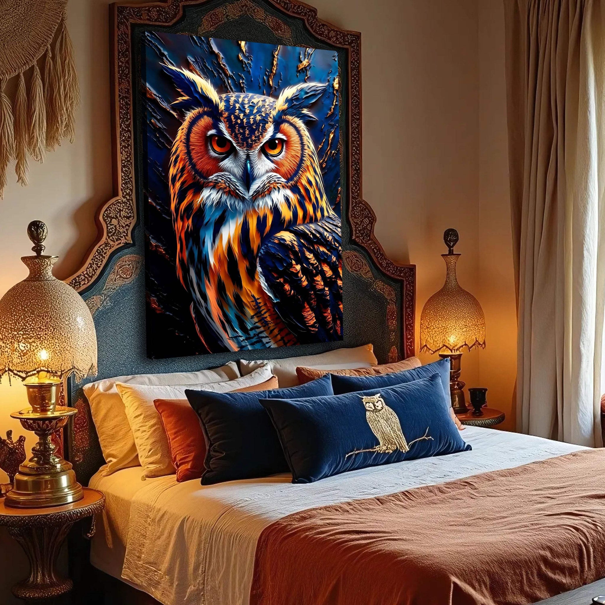 Abstract Owl Wall Art - Tailored Canvases - Flyclothing LLC