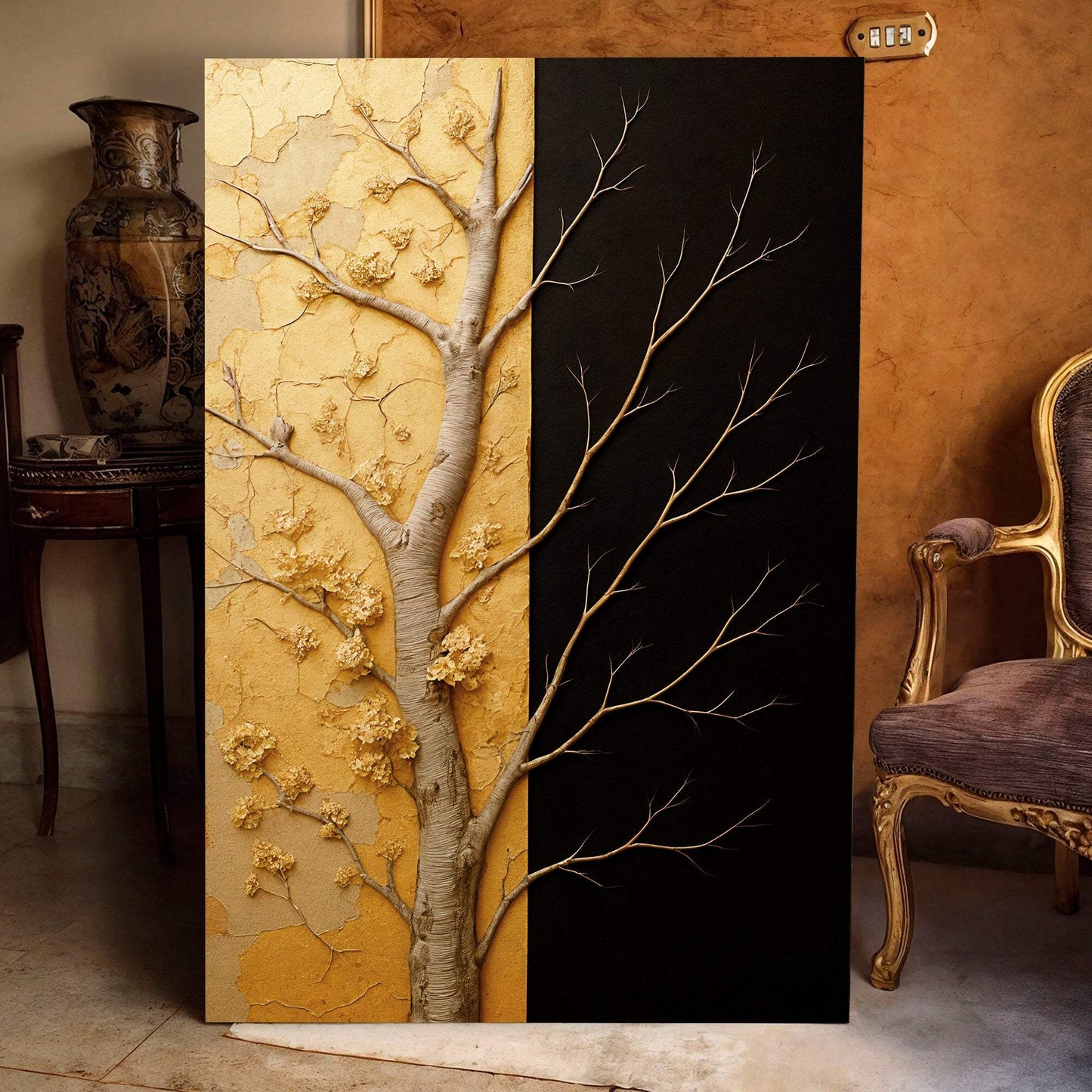 Golden Eclipse Wall Art - Tailored Canvases - Flyclothing LLC