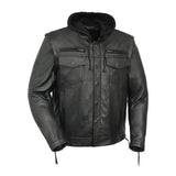 Nightstrike Men’s Motorcycle Leather Jacket - First Manufacturing Company - Flyclothing LLC