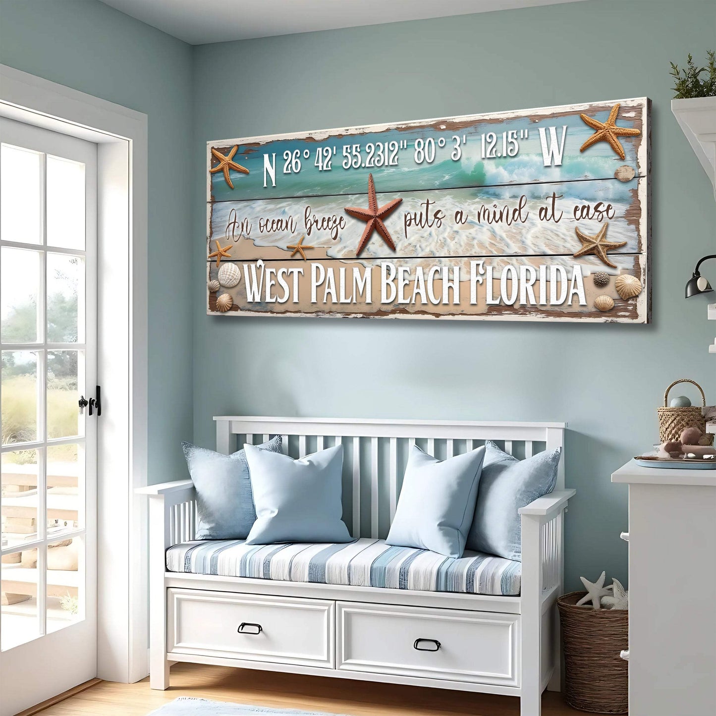 Personalized Beach House Coastal Sign III - Tailored Canvases - Flyclothing LLC