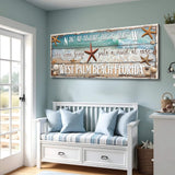 Personalized Beach House Coastal Sign III - Tailored Canvases - Flyclothing LLC