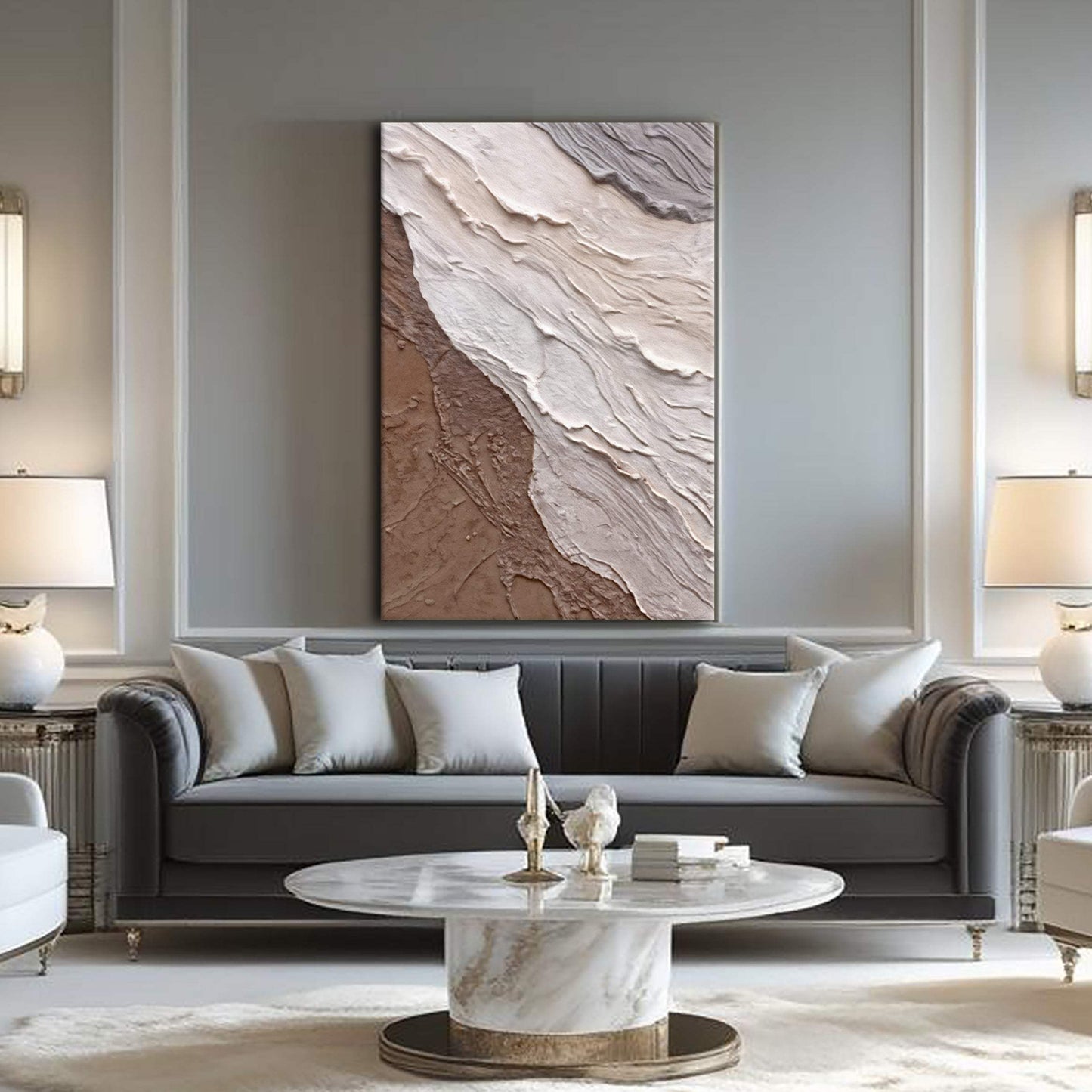 Abstract Earthy Waves Wall Art - Tailored Canvases - Flyclothing LLC