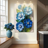 Blue Blossom Bouquet Wall Art - Tailored Canvases - Flyclothing LLC