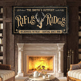 Personalized Rifle Ridge Family Sign - Tailored Canvases - Flyclothing LLC