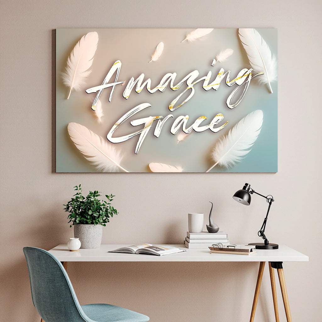 Amazing Grace Faith Wall Sign - Tailored Canvases - Flyclothing LLC