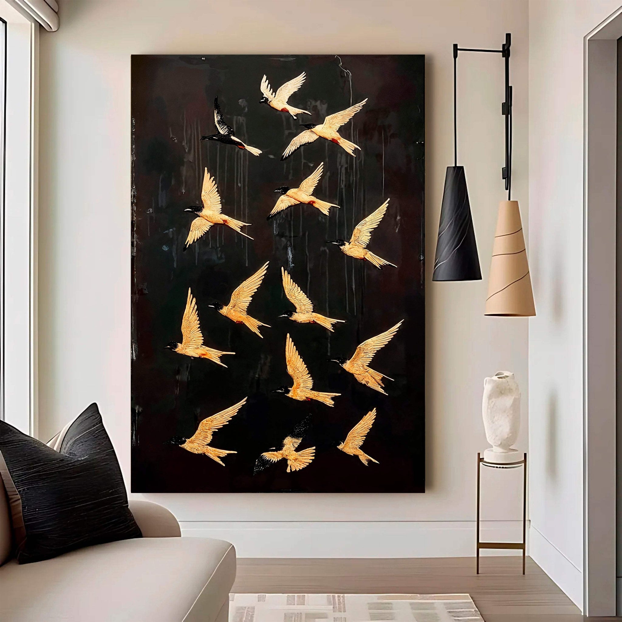 Abstract Flying Swallow Wall Art - Tailored Canvases - Flyclothing LLC