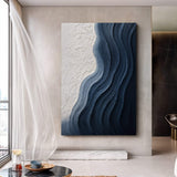 Abstract Minimalist Wave Impasto Wall Art - Tailored Canvases - Flyclothing LLC