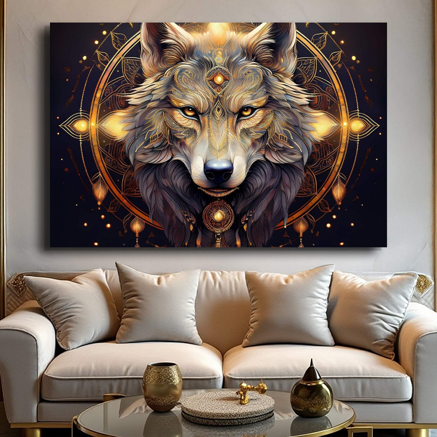 Wolf Head Wall Art - Tailored Canvases - Flyclothing LLC