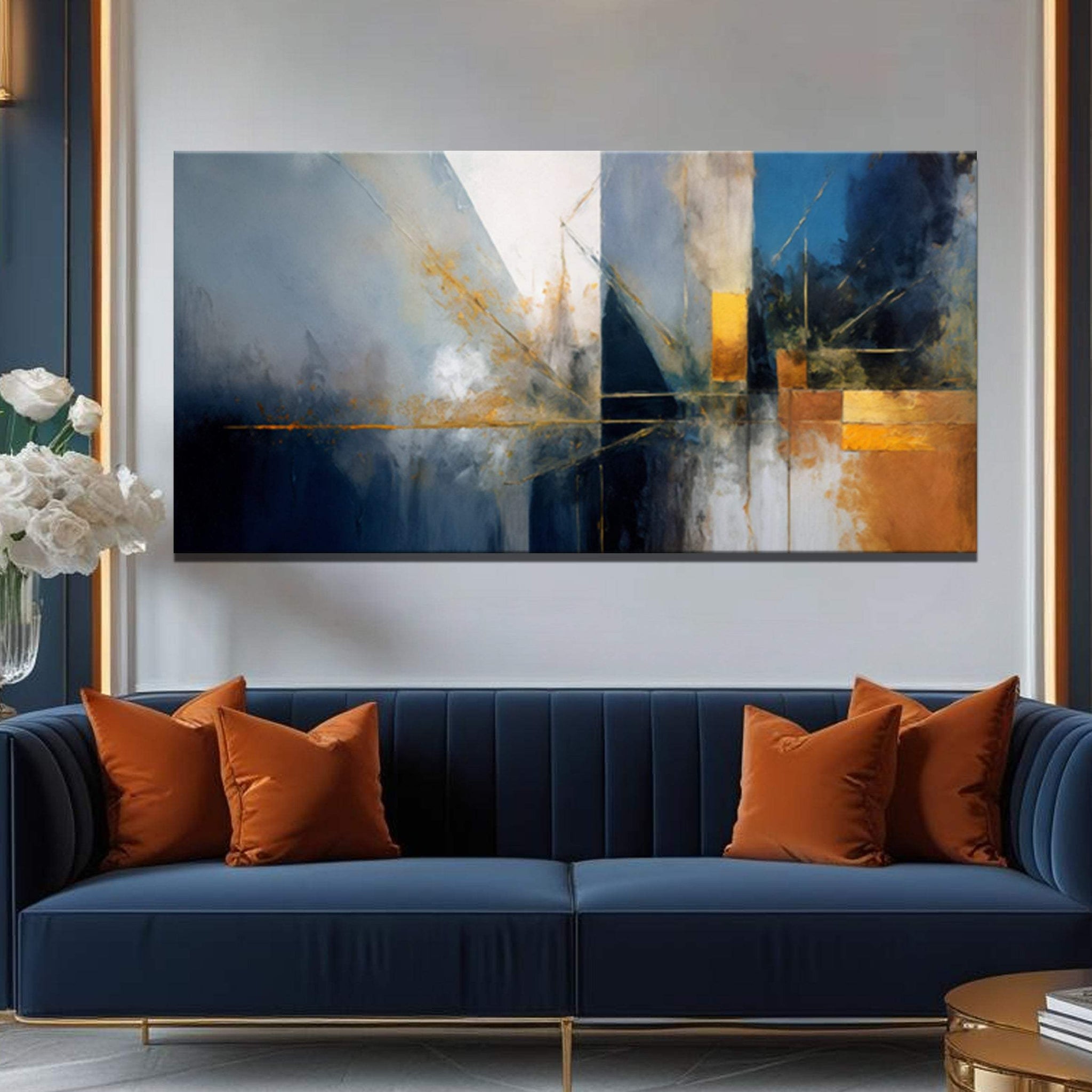Abstract Geometric Lines Wall Art III - Tailored Canvases - Flyclothing LLC