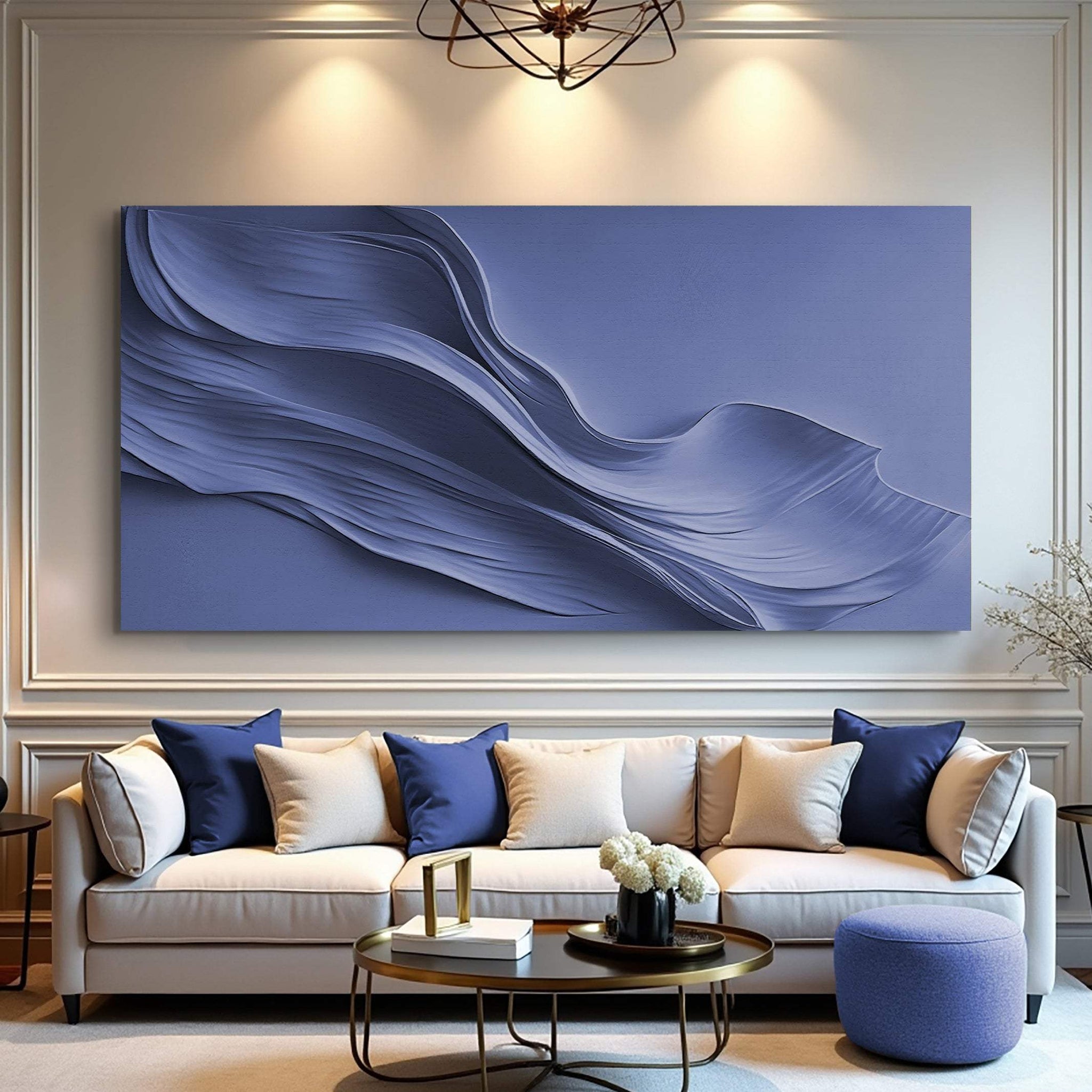 Midnight Navy Minimalist Wall Art - Tailored Canvases - Flyclothing LLC