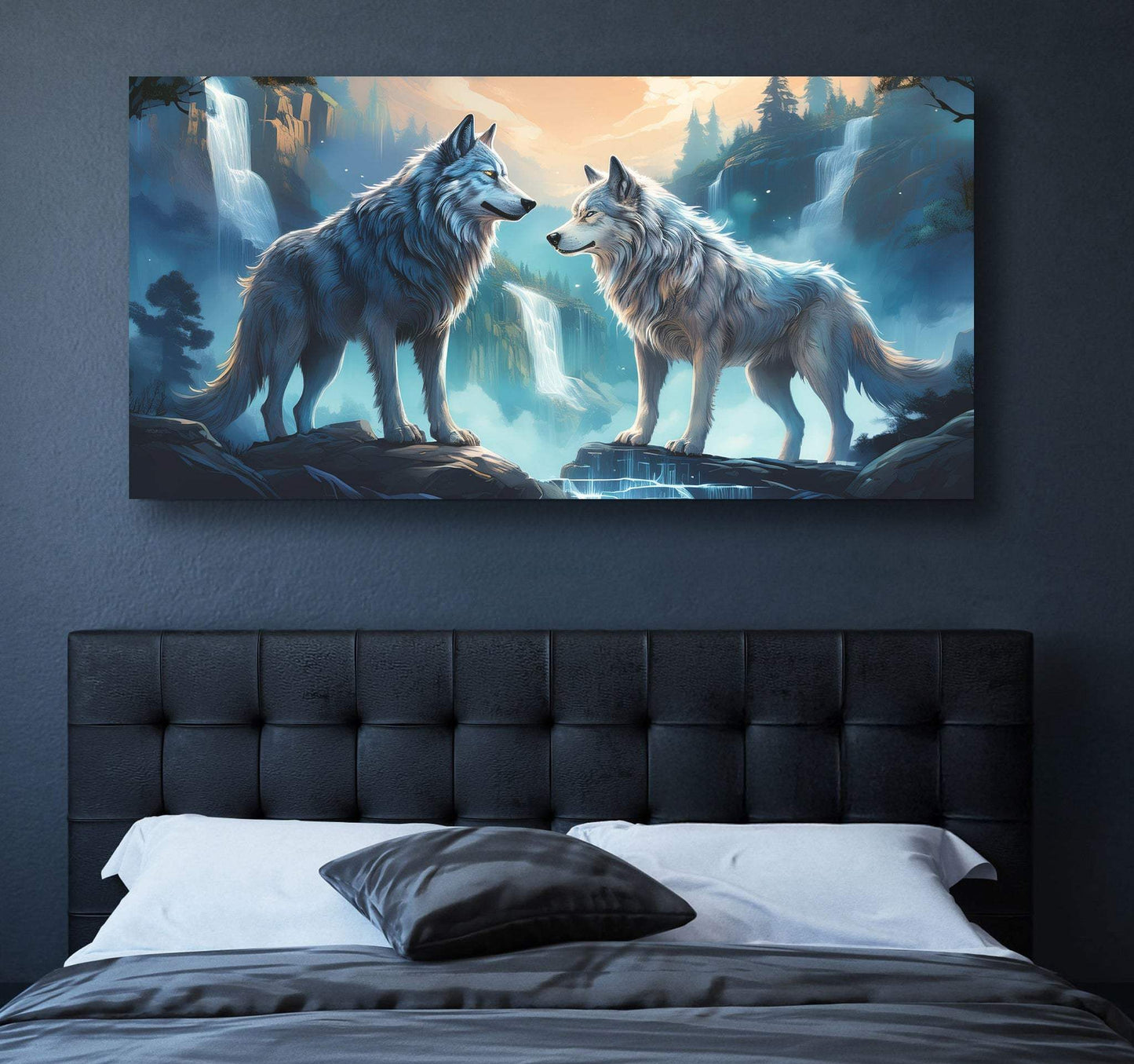3D Wolves Wall Art IV - Tailored Canvases - Flyclothing LLC