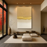 Minimalist White And Gold Wall Art - Tailored Canvases - Flyclothing LLC
