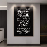 Blessed Is The Family Faith Sign II - Tailored Canvases - Flyclothing LLC