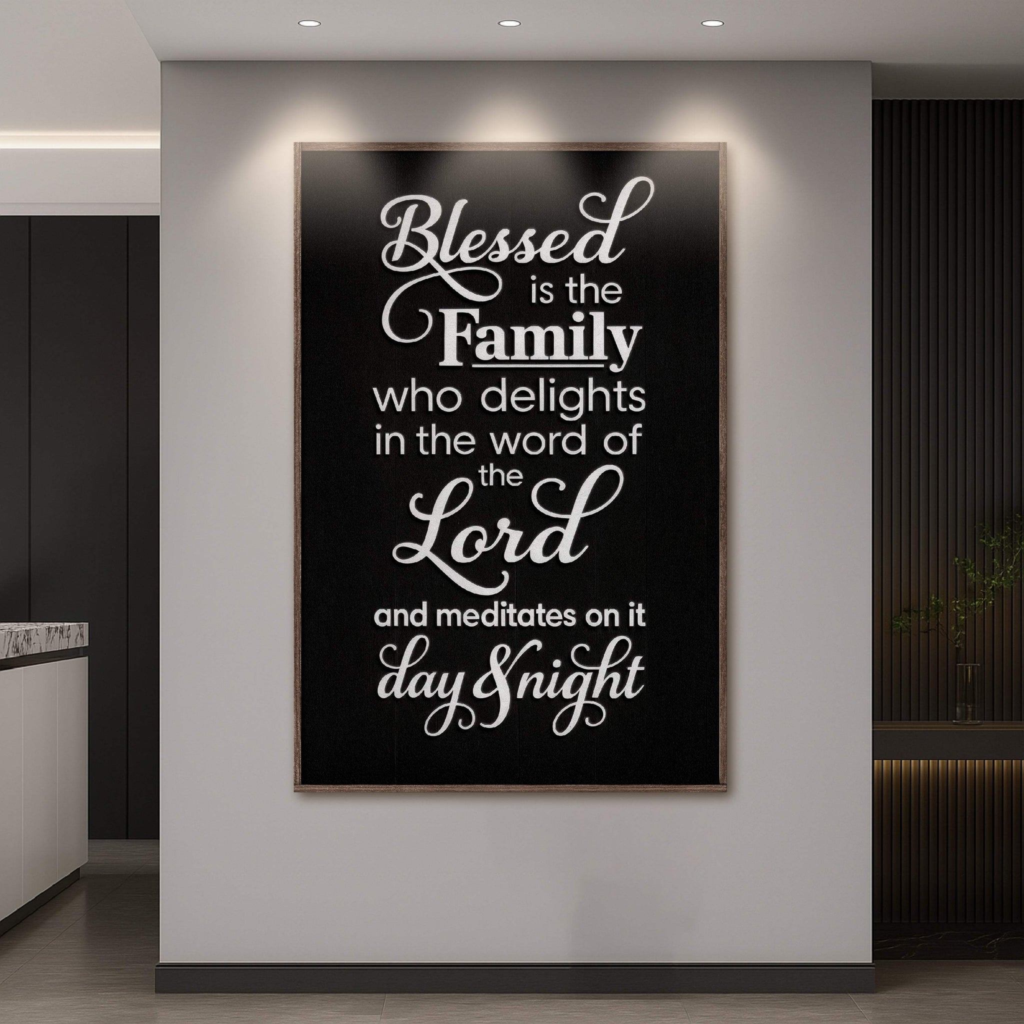Blessed Is The Family Faith Sign II - Tailored Canvases - Flyclothing LLC