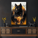 Eclipse of the Alpha Wolf Wall Art - Tailored Canvases - Flyclothing LLC